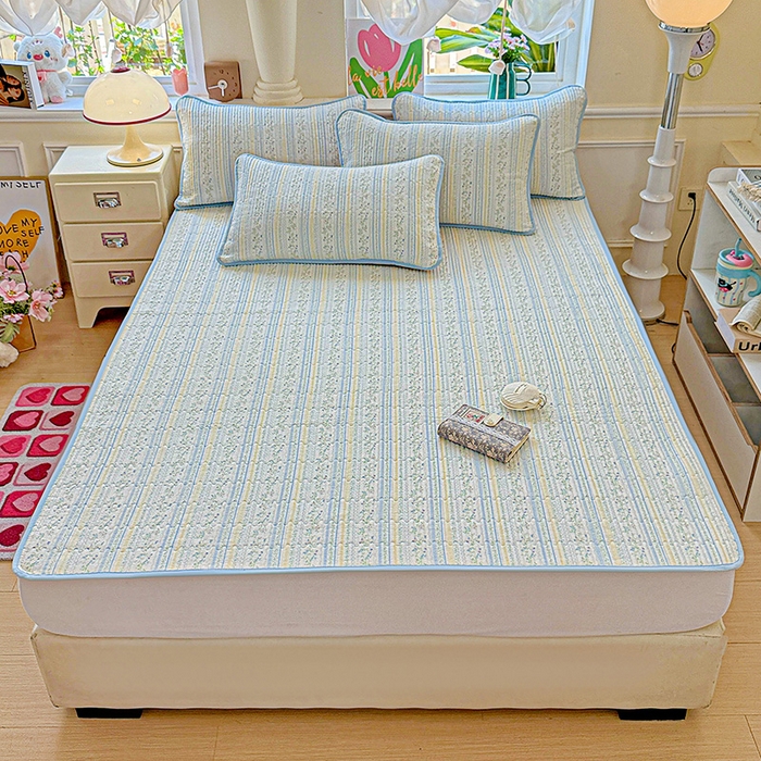 91家纺网 家纺一手货源 找家纺 恒尚居 2025新款云感床褥垫双层皱皱纱学生软床垫床护垫-四季款-系列二 阳光庄园