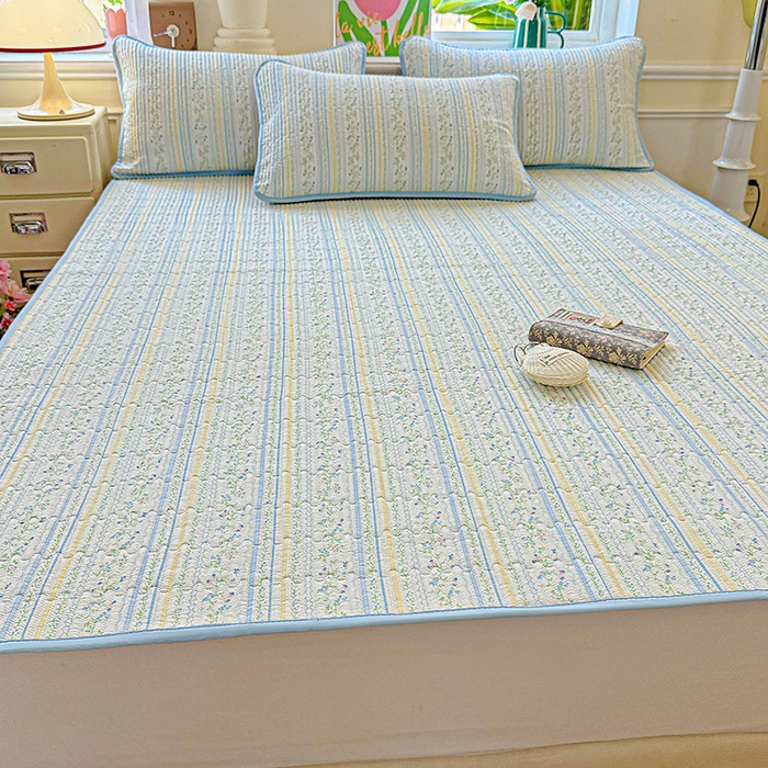 91家纺网 家纺一手货源 找家纺 恒尚居 2025新款云感床褥垫双层皱皱纱学生软床垫床护垫-四季款-系列二 阳光庄园