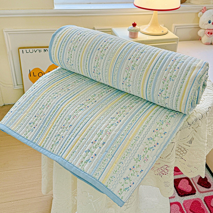 91家纺网 家纺一手货源 找家纺 恒尚居 2025新款云感床褥垫双层皱皱纱学生软床垫床护垫-四季款-系列二 阳光庄园