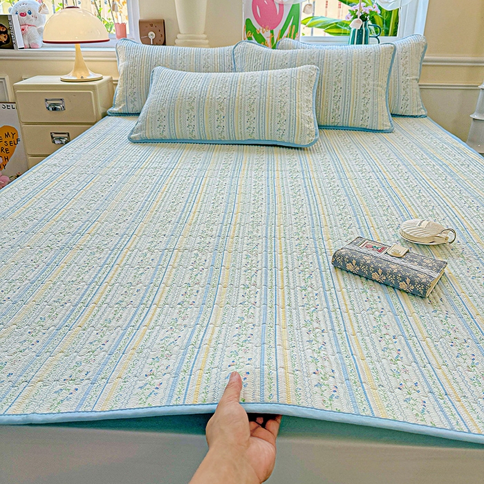 91家纺网 家纺一手货源 找家纺 恒尚居 2025新款云感床褥垫双层皱皱纱学生软床垫床护垫-四季款-系列二 阳光庄园