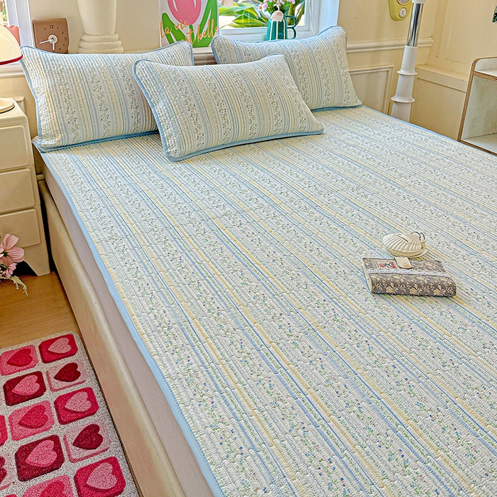 91家纺网 家纺一手货源 找家纺 恒尚居 2025新款云感床褥垫双层皱皱纱学生软床垫床护垫-四季款-系列二 阳光庄园