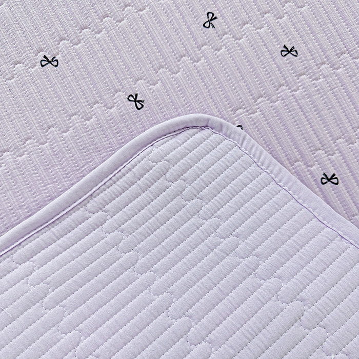 91家纺网 家纺一手货源 找家纺 恒尚居 2025新款云感床褥垫双层皱皱纱学生软床垫床护垫-四季款-系列二 紫萱