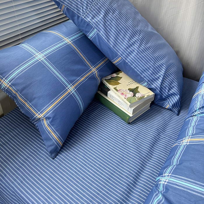 91家纺网 家纺一手货源 找家纺 云梦2025新款全棉印花学生宿舍套件 墨韵江南