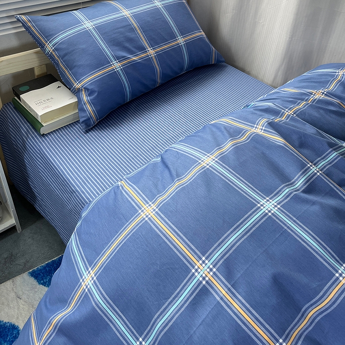 91家纺网 家纺一手货源 找家纺 云梦2025新款全棉印花学生宿舍套件 墨韵江南