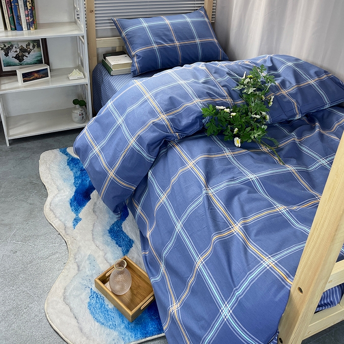 91家纺网 家纺一手货源 找家纺 云梦2025新款全棉印花学生宿舍套件 墨韵江南