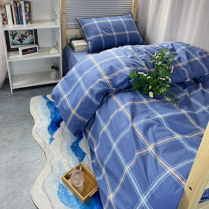 91家纺网 家纺一手货源 找家纺 云梦2025新款全棉印花学生宿舍套件 墨韵江南