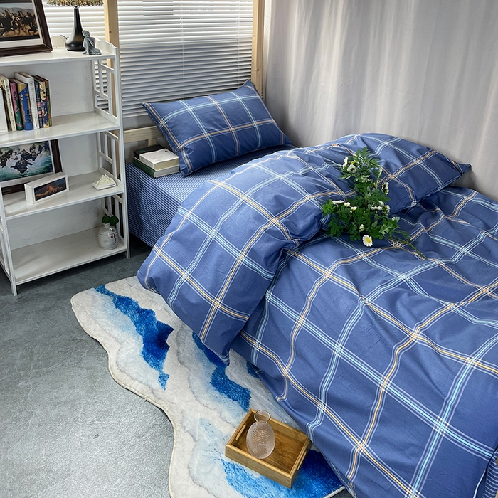 91家纺网 家纺一手货源 找家纺 云梦2025新款全棉印花学生宿舍套件 墨韵江南