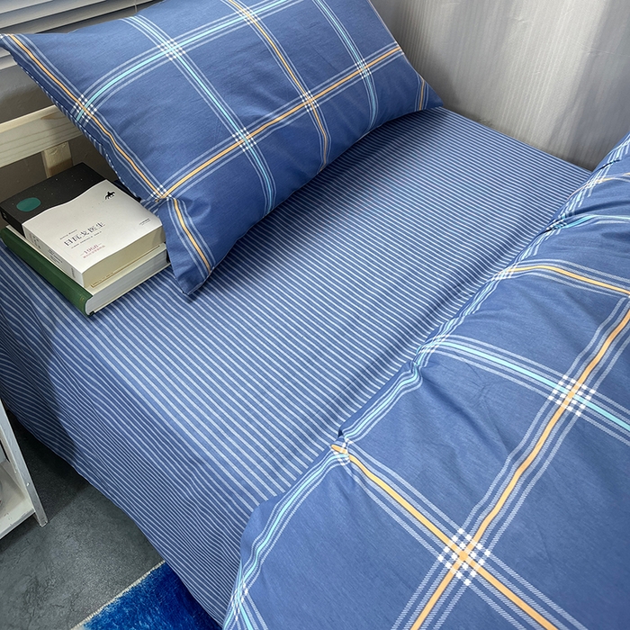 91家纺网 家纺一手货源 找家纺 云梦2025新款全棉印花学生宿舍套件 墨韵江南