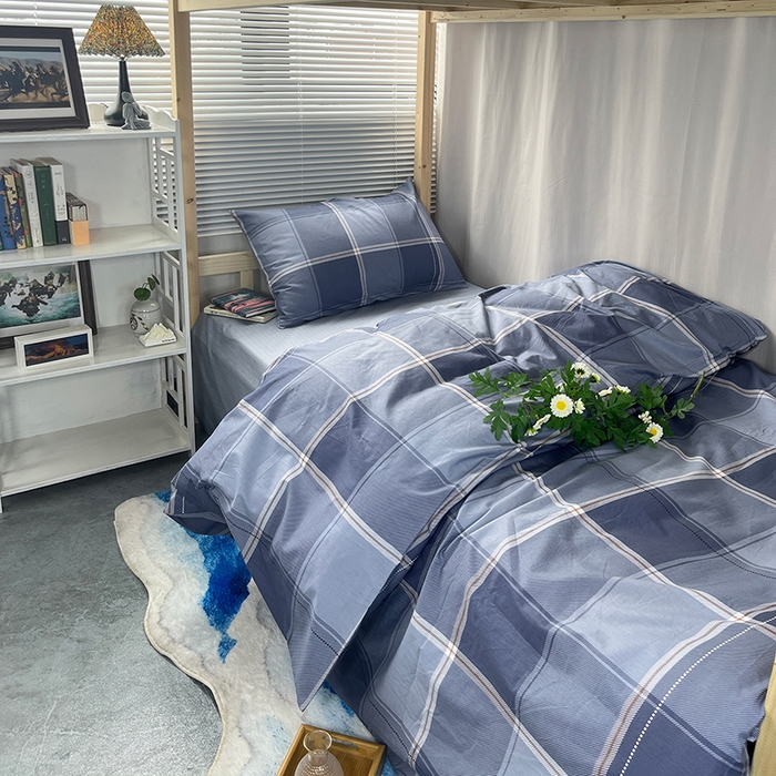 91家纺网 家纺一手货源 找家纺 云梦2025新款全棉印花学生宿舍套件 奶油补习班