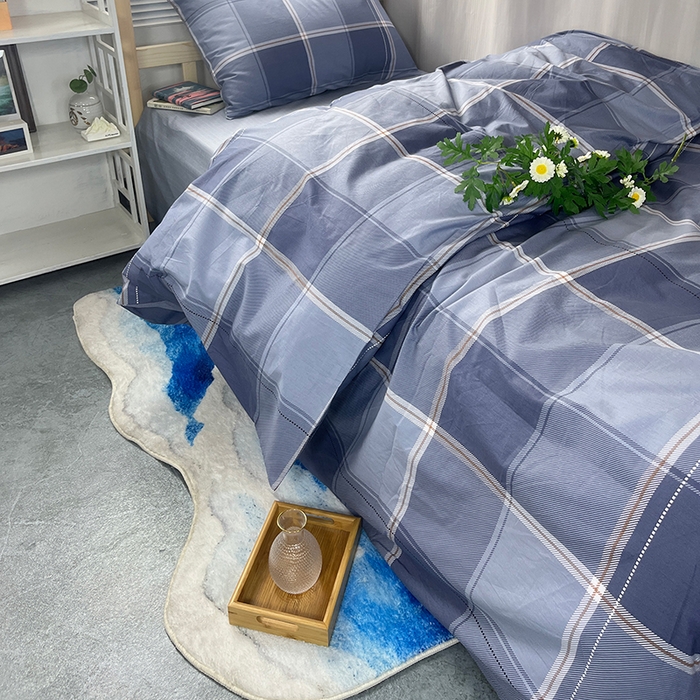 91家纺网 家纺一手货源 找家纺 云梦2025新款全棉印花学生宿舍套件 奶油补习班