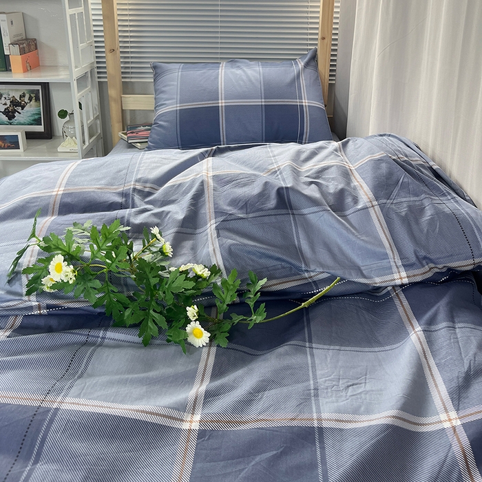 91家纺网 家纺一手货源 找家纺 云梦2025新款全棉印花学生宿舍套件 奶油补习班