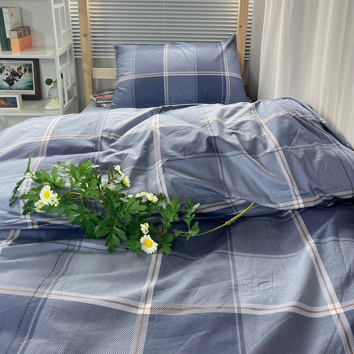 91家纺网 家纺一手货源 找家纺 云梦2025新款全棉印花学生宿舍套件 奶油补习班