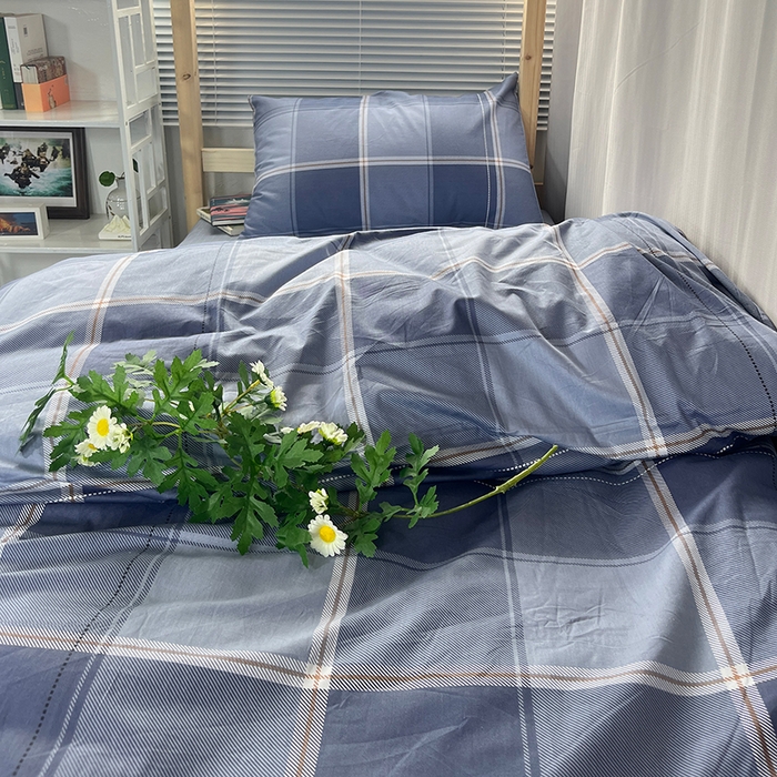 91家纺网 家纺一手货源 找家纺 云梦2025新款全棉印花学生宿舍套件 奶油补习班