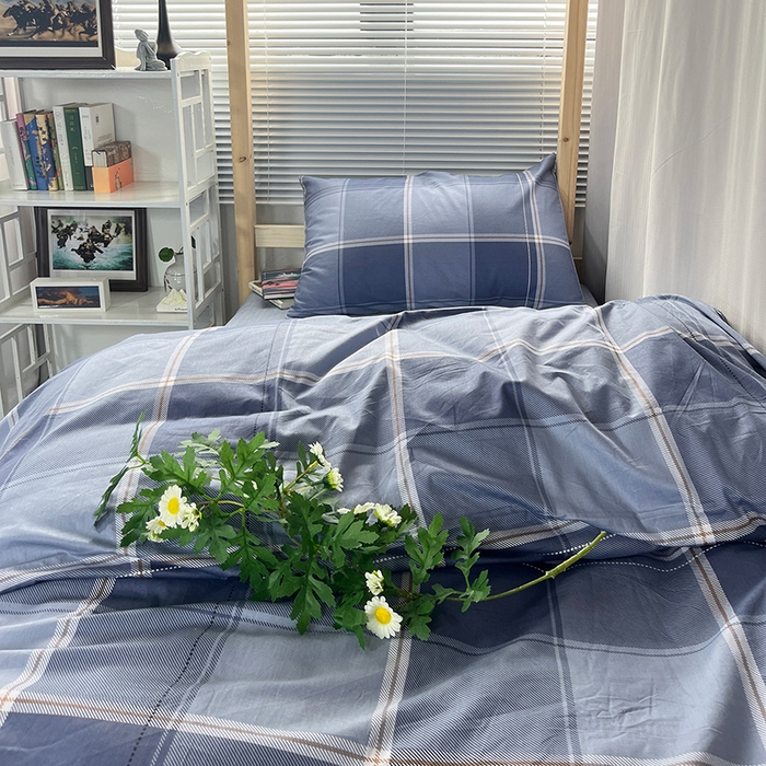 91家纺网 家纺一手货源 找家纺 云梦2025新款全棉印花学生宿舍套件 奶油补习班