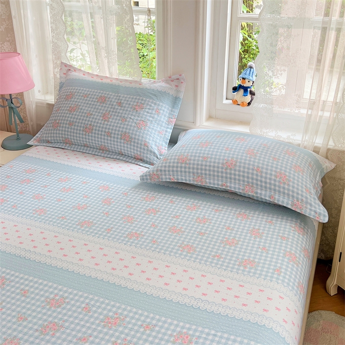 91家纺网 家纺一手货源 找家纺 梦舒羽 2025新款云感双层纱印花枕套宿舍单人枕芯套一对装枕头套 浮生若梦