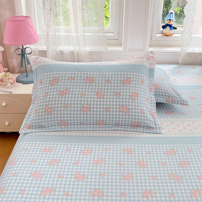 91家纺网 家纺一手货源 找家纺 梦舒羽 2025新款云感双层纱印花枕套宿舍单人枕芯套一对装枕头套 浮生若梦