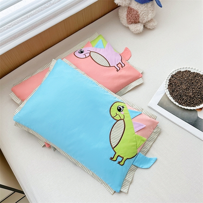 91家纺网 家纺一手货源 找家纺 卓昌枕芯 2025新款全棉纯棉多巴胺小恐龙荞麦枕羽丝绒枕枕头枕芯单枕芯 组合图仅供展示 30x50cm羽丝绒款单枕/只