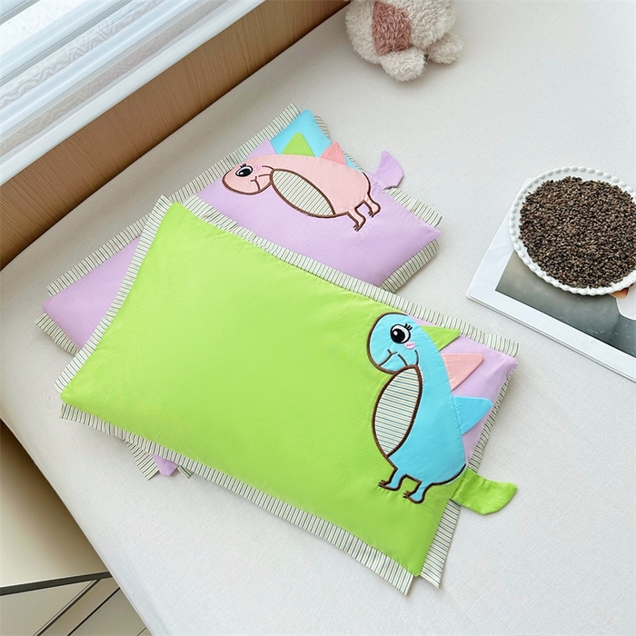 91家纺网 家纺一手货源 找家纺 卓昌枕芯 2025新款全棉纯棉多巴胺小恐龙荞麦枕羽丝绒枕枕头枕芯单枕芯 组合图仅供展示 30x50cm羽丝绒款单枕/只