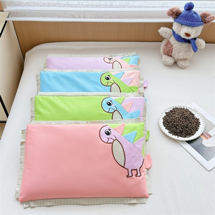 91家纺网 家纺一手货源 找家纺 卓昌枕芯 2025新款全棉纯棉多巴胺小恐龙荞麦枕羽丝绒枕枕头枕芯单枕芯 组合图仅供展示 30x50cm羽丝绒款单枕/只