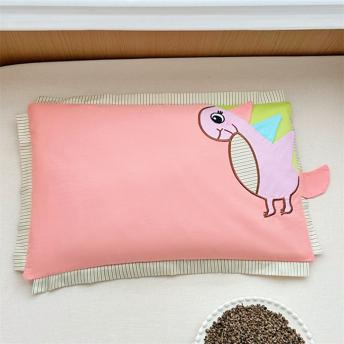 卓昌枕芯 2025新款全棉纯棉多巴胺小恐龙荞麦枕羽丝绒枕枕头枕芯单枕芯 小恐龙 -粉色 30x50cm荞麦款单枕/只