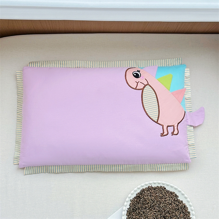 卓昌枕芯 2025新款全棉纯棉多巴胺小恐龙荞麦枕羽丝绒枕枕头枕芯单枕芯 小恐龙 -紫色 30x50cm荞麦款单枕/只