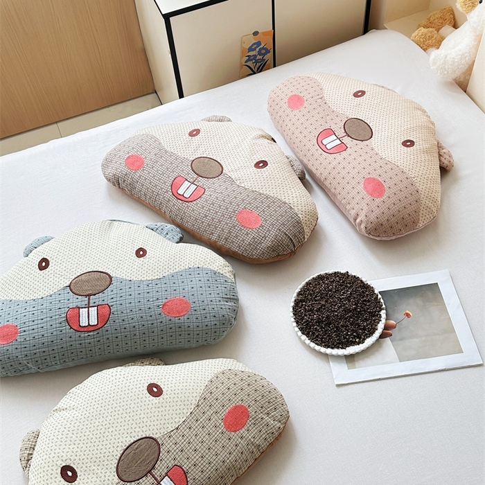 卓昌枕芯 2025新款双层纱全棉纯棉土拨鼠荞麦卡通枕枕头枕芯单枕芯 组合图仅供展示 38x58cm苦荞款单枕/只