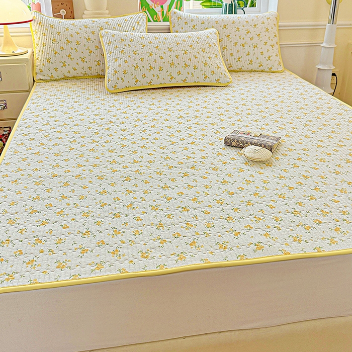 91家纺网 家纺一手货源 找家纺 恒尚居 2025新款云感床褥垫双层皱皱纱学生软床垫床护垫-四季款-系列一 春日繁花