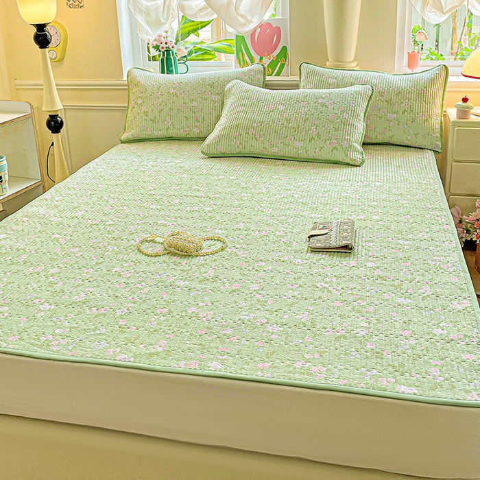 91家纺网 家纺一手货源 找家纺 恒尚居 2025新款云感床褥垫双层皱皱纱学生软床垫床护垫-四季款-系列一 美丽心情