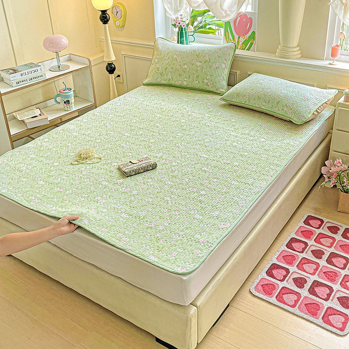 91家纺网 家纺一手货源 找家纺 恒尚居 2025新款云感床褥垫双层皱皱纱学生软床垫床护垫-四季款-系列一 美丽心情