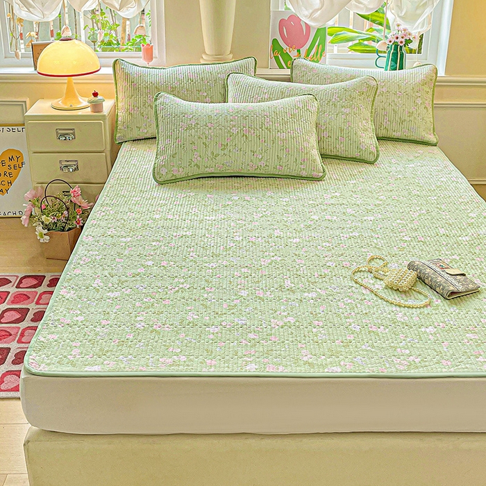 91家纺网 家纺一手货源 找家纺 恒尚居 2025新款云感床褥垫双层皱皱纱学生软床垫床护垫-四季款-系列一 美丽心情