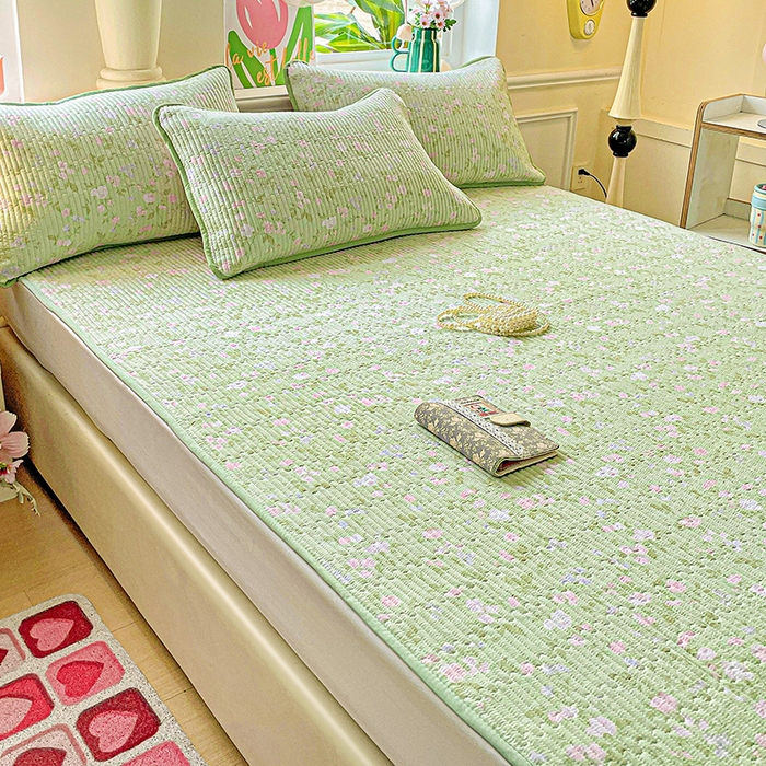 91家纺网 家纺一手货源 找家纺 恒尚居 2025新款云感床褥垫双层皱皱纱学生软床垫床护垫-四季款-系列一 美丽心情