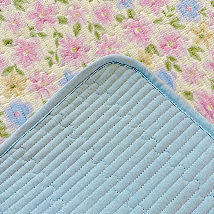 91家纺网 家纺一手货源 找家纺 恒尚居 2025新款云感床褥垫双层皱皱纱学生软床垫床护垫-四季款-系列一 蔷薇