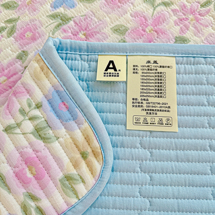 91家纺网 家纺一手货源 找家纺 恒尚居 2025新款云感床褥垫双层皱皱纱学生软床垫床护垫-四季款-系列一 蔷薇