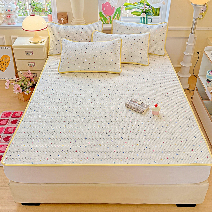 91家纺网 家纺一手货源 找家纺 恒尚居 2025新款云感床褥垫双层皱皱纱学生软床垫床护垫-四季款-系列一 星月