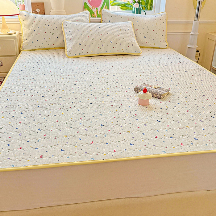 91家纺网 家纺一手货源 找家纺 恒尚居 2025新款云感床褥垫双层皱皱纱学生软床垫床护垫-四季款-系列一 星月