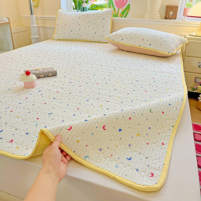 91家纺网 家纺一手货源 找家纺 恒尚居 2025新款云感床褥垫双层皱皱纱学生软床垫床护垫-四季款-系列一 星月