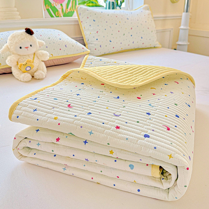 91家纺网 家纺一手货源 找家纺 恒尚居 2025新款云感床褥垫双层皱皱纱学生软床垫床护垫-四季款-系列一 星月