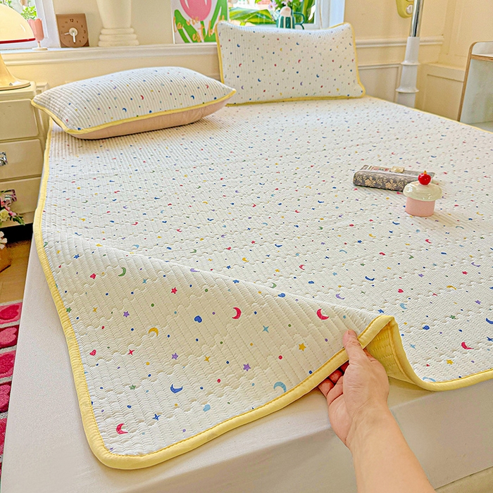 91家纺网 家纺一手货源 找家纺 恒尚居 2025新款云感床褥垫双层皱皱纱学生软床垫床护垫-四季款-系列一 星月