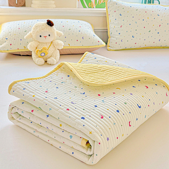 91家纺网 家纺一手货源 找家纺 恒尚居 2025新款云感床褥垫双层皱皱纱学生软床垫床护垫-四季款-系列一 星月