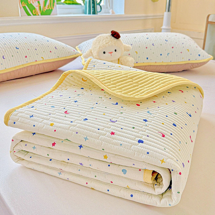 91家纺网 家纺一手货源 找家纺 恒尚居 2025新款云感床褥垫双层皱皱纱学生软床垫床护垫-四季款-系列一 星月