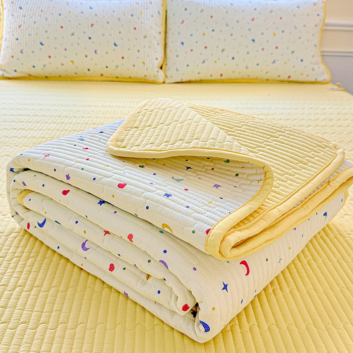 91家纺网 家纺一手货源 找家纺 恒尚居 2025新款云感床褥垫双层皱皱纱学生软床垫床护垫-四季款-系列一 星月