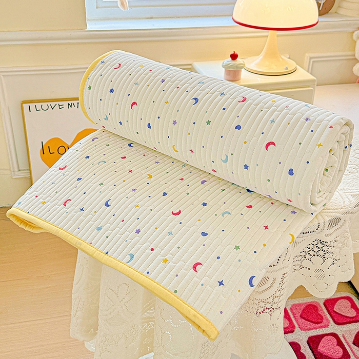 91家纺网 家纺一手货源 找家纺 恒尚居 2025新款云感床褥垫双层皱皱纱学生软床垫床护垫-四季款-系列一 星月