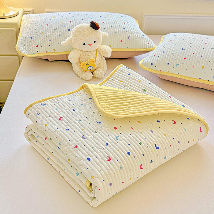 91家纺网 家纺一手货源 找家纺 恒尚居 2025新款云感床褥垫双层皱皱纱学生软床垫床护垫-四季款-系列一 星月