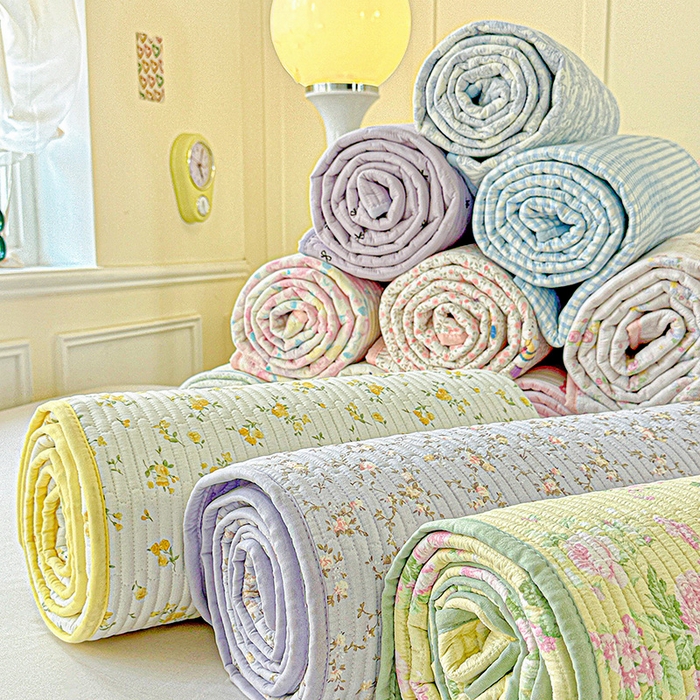 91家纺网 家纺一手货源 找家纺 恒尚居 2025新款云感床褥垫双层皱皱纱学生软床垫床护垫-四季款-系列一 组合图仅供展示