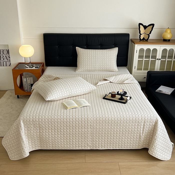 91家纺网 家纺一手货源 找家纺 （总）沐纯家居  2025新款色织棉麻床盖