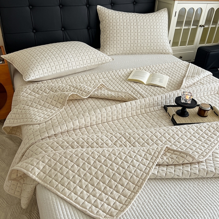 91家纺网 家纺一手货源 找家纺 （总）沐纯家居  2025新款色织棉麻床盖