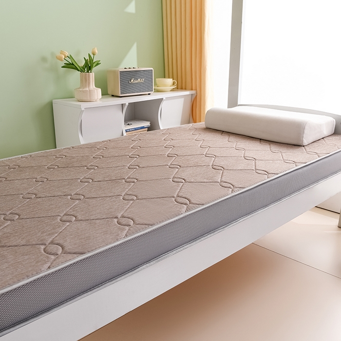 91家纺网 家纺一手货源 找家纺 美克家居 2025新款5D立体科技亲肤舒适简约居家磨毛立体边床垫学生床垫 立体床垫-大方咖