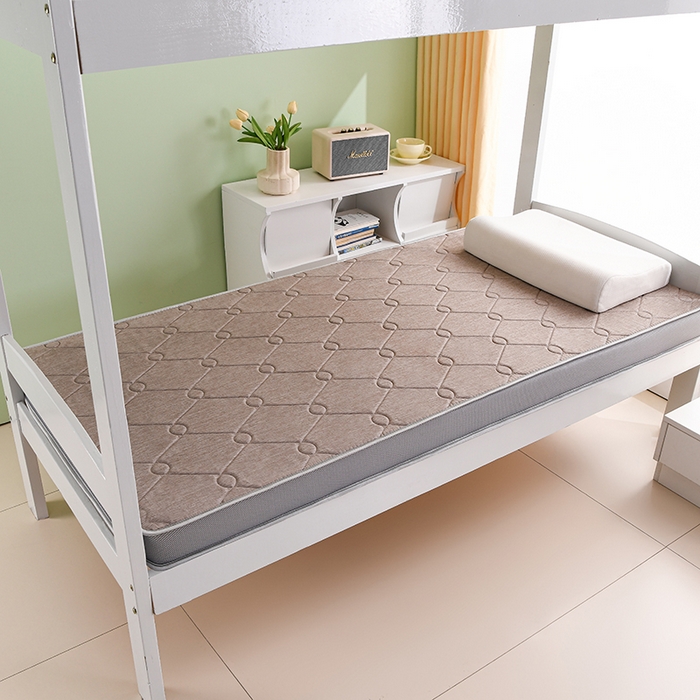 91家纺网 家纺一手货源 找家纺 美克家居 2025新款5D立体科技亲肤舒适简约居家磨毛立体边床垫学生床垫 立体床垫-大方咖