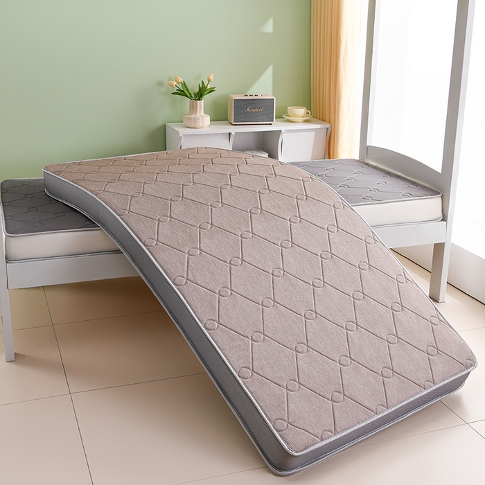 91家纺网 家纺一手货源 找家纺 美克家居 2025新款5D立体科技亲肤舒适简约居家磨毛立体边床垫学生床垫 立体床垫-大方咖