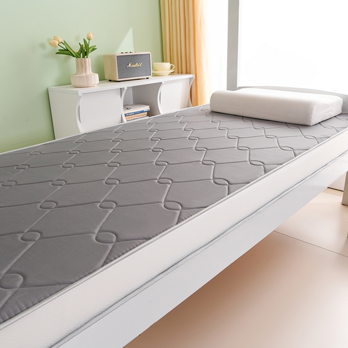 91家纺网 家纺一手货源 找家纺 美克家居 2025新款5D立体科技亲肤舒适简约居家磨毛立体边床垫学生床垫 立体床垫-大方灰